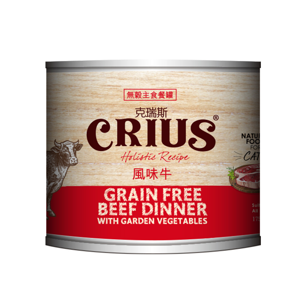 克瑞斯|無穀主食貓罐 風味牛175g
