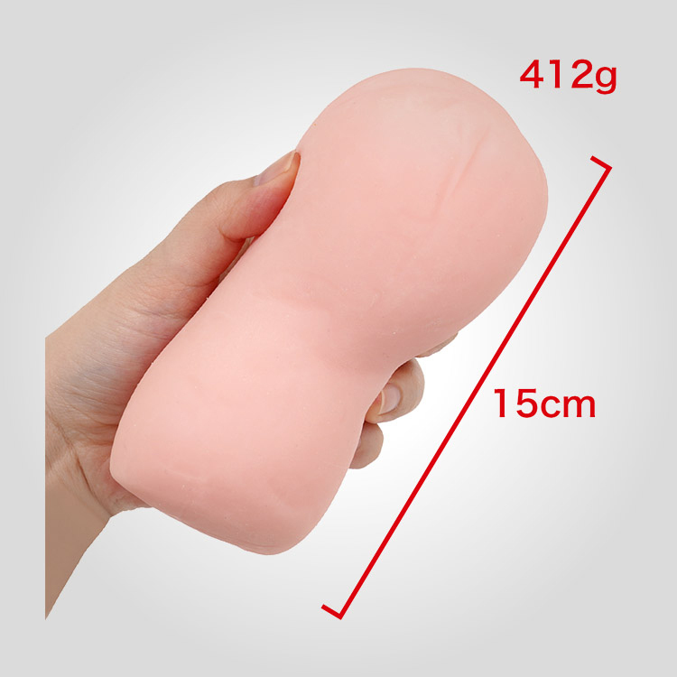 PUNI VIRGIN ZERO尺寸示意圖,長約15cm重412g,手持展示參考