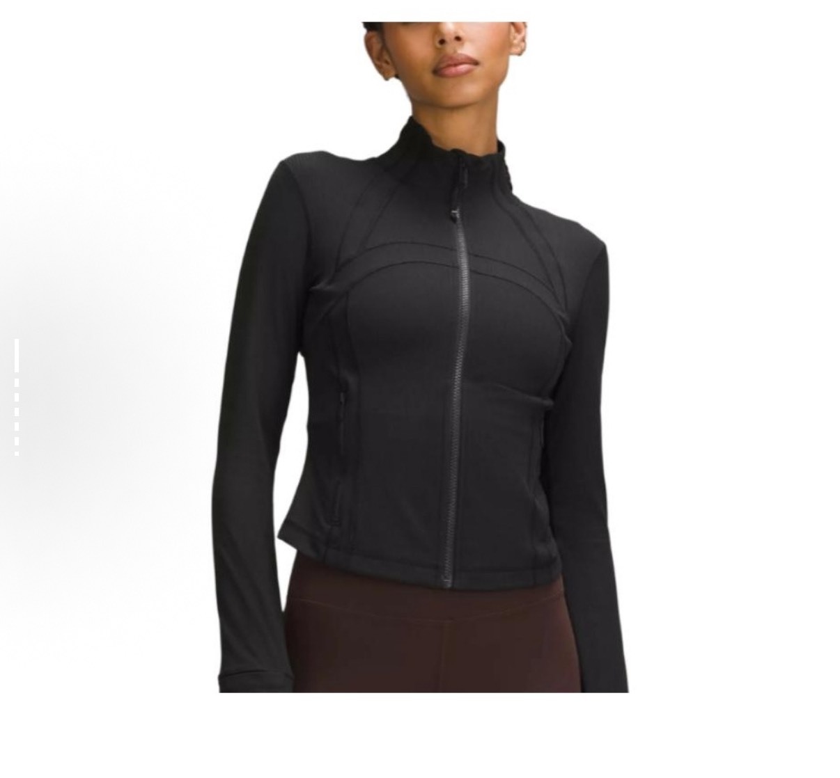 Lululemon Define Nulu™ 短版立領拉鍊外套 女款 黑色