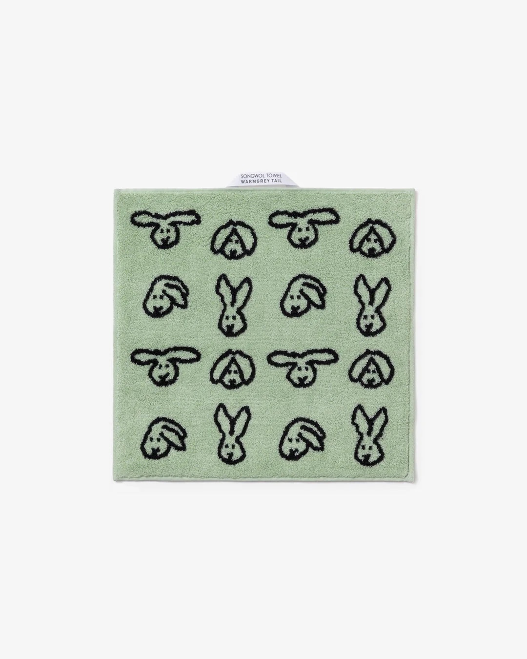 Warmgrey tail 純棉擦手巾 - 薄荷兔