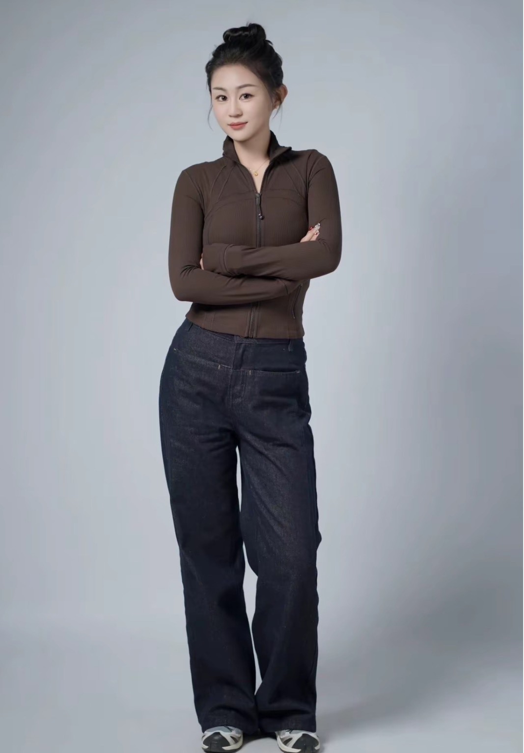 Lululemon Define Nulu™ 短版立領拉鍊外套 女款 咖啡色