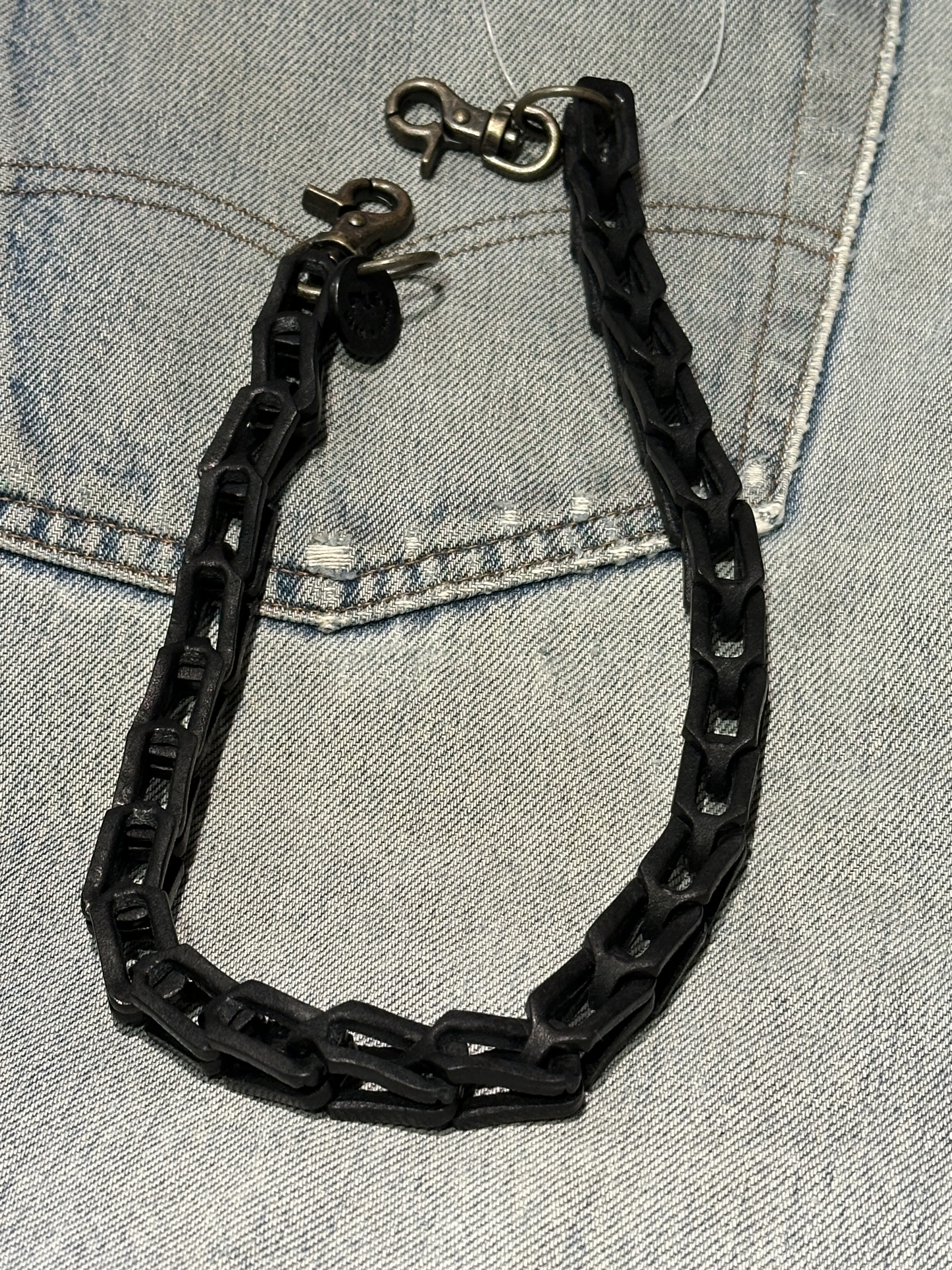 Black Leather Wallet Cord Made in Japan