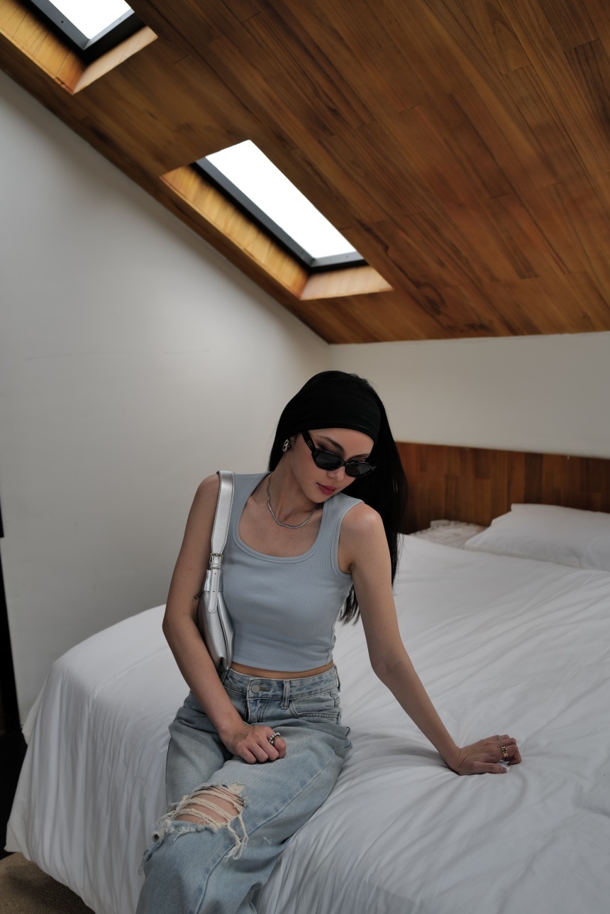 厚磅歐美大短版雙層粗肩背心*6色