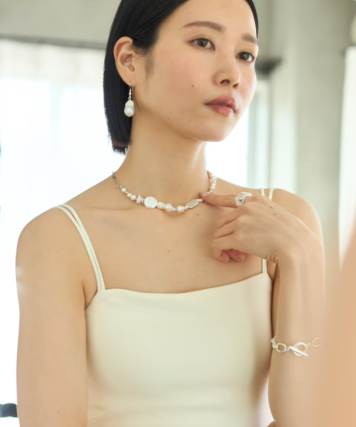 Firsthand / Random Pearl Chain Necklace