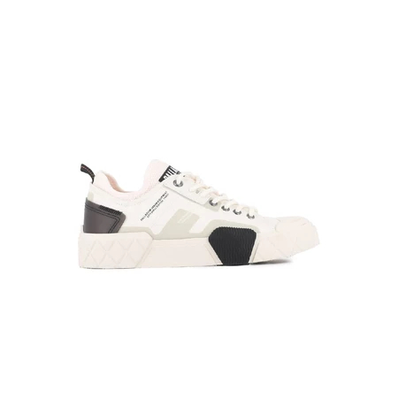 男女鞋 PALLADIUM ACE CITY SHELL LO2N 鑽石菱紋底鬆餅鞋 奶油白 帆布 鬆餅鞋 運動 休閒鞋【74452-180】