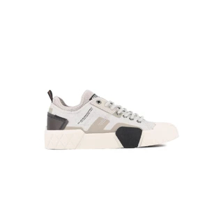 男女鞋 PALLADIUM ACE CITY SHELL LO2N 鑽石菱紋底鬆餅鞋 灰 帆布 鬆餅鞋 運動 休閒鞋【74452-096】