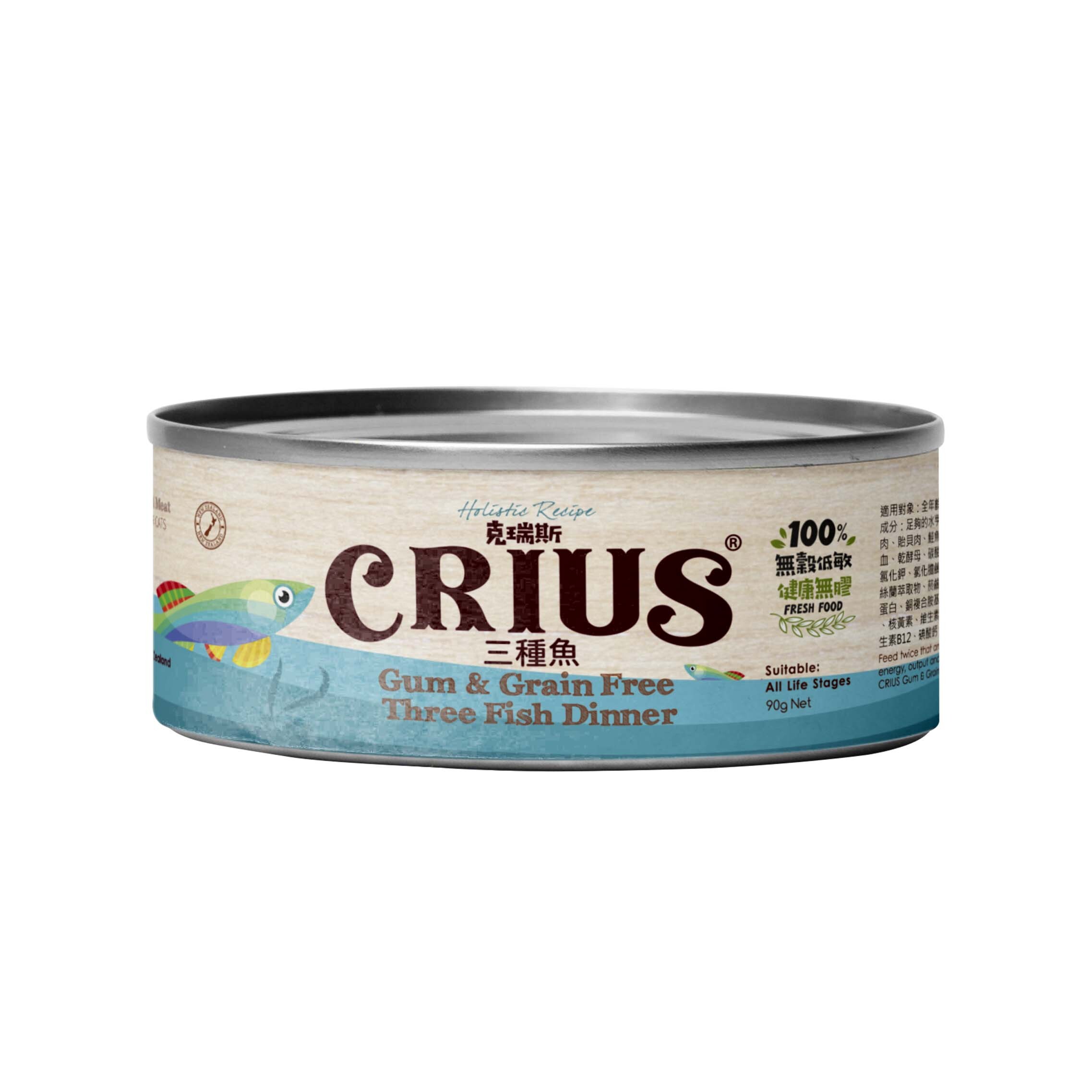 克瑞斯 |無膠主食貓罐 三種魚90g