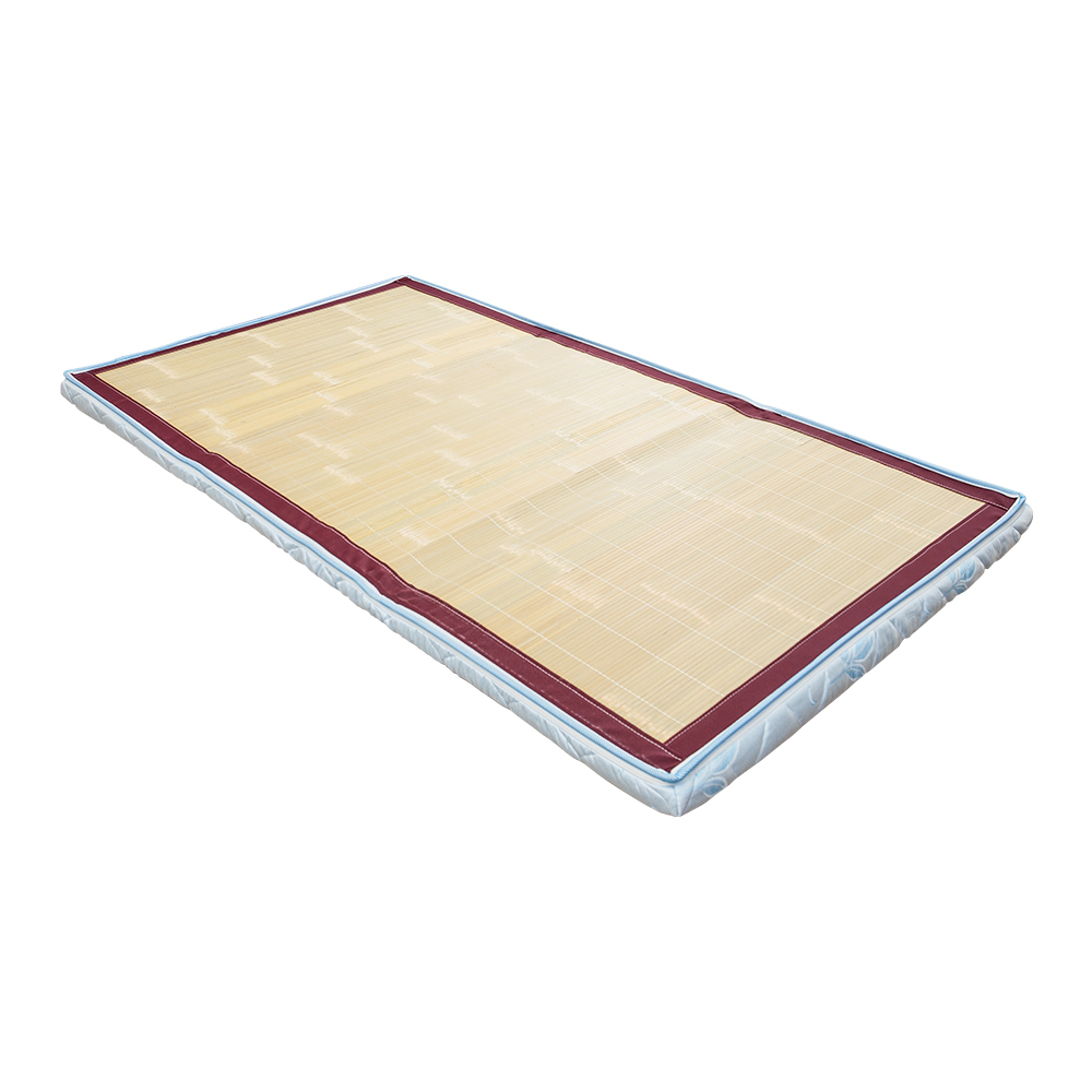 緹花布可拆洗透氣冬夏兩用竹蓆折疊式床墊