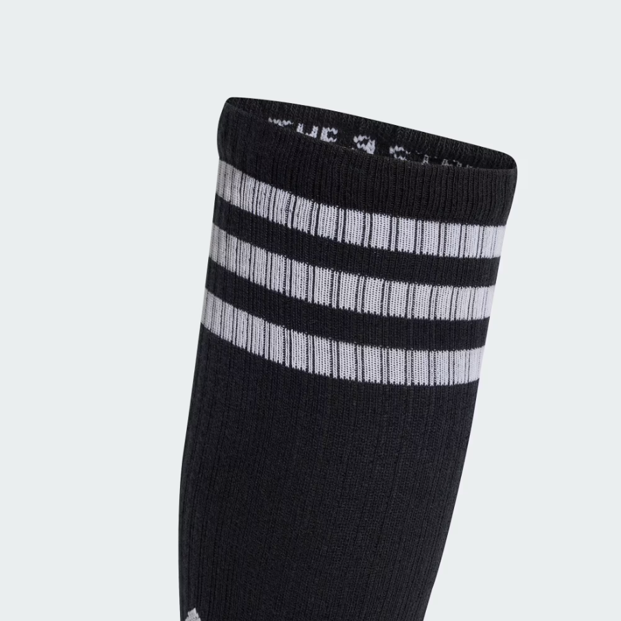 【 adidas KNEE SOCKS 2PP 及膝長襪 - 黑/白 】