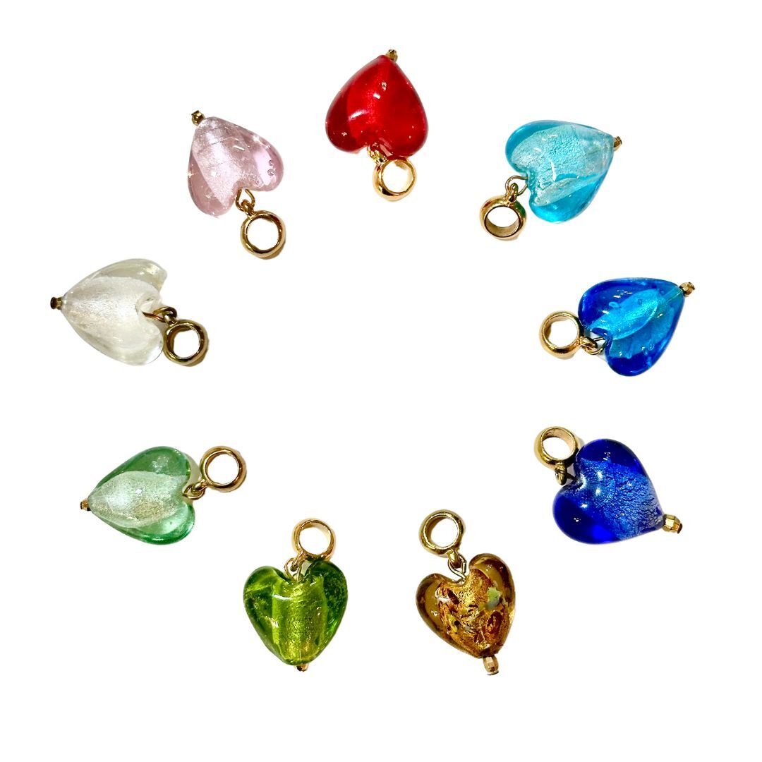 1MY0520-315 MAYOL 希臘全人手製飾品 玻璃心形吊飾 9 色 (A-EU-E)