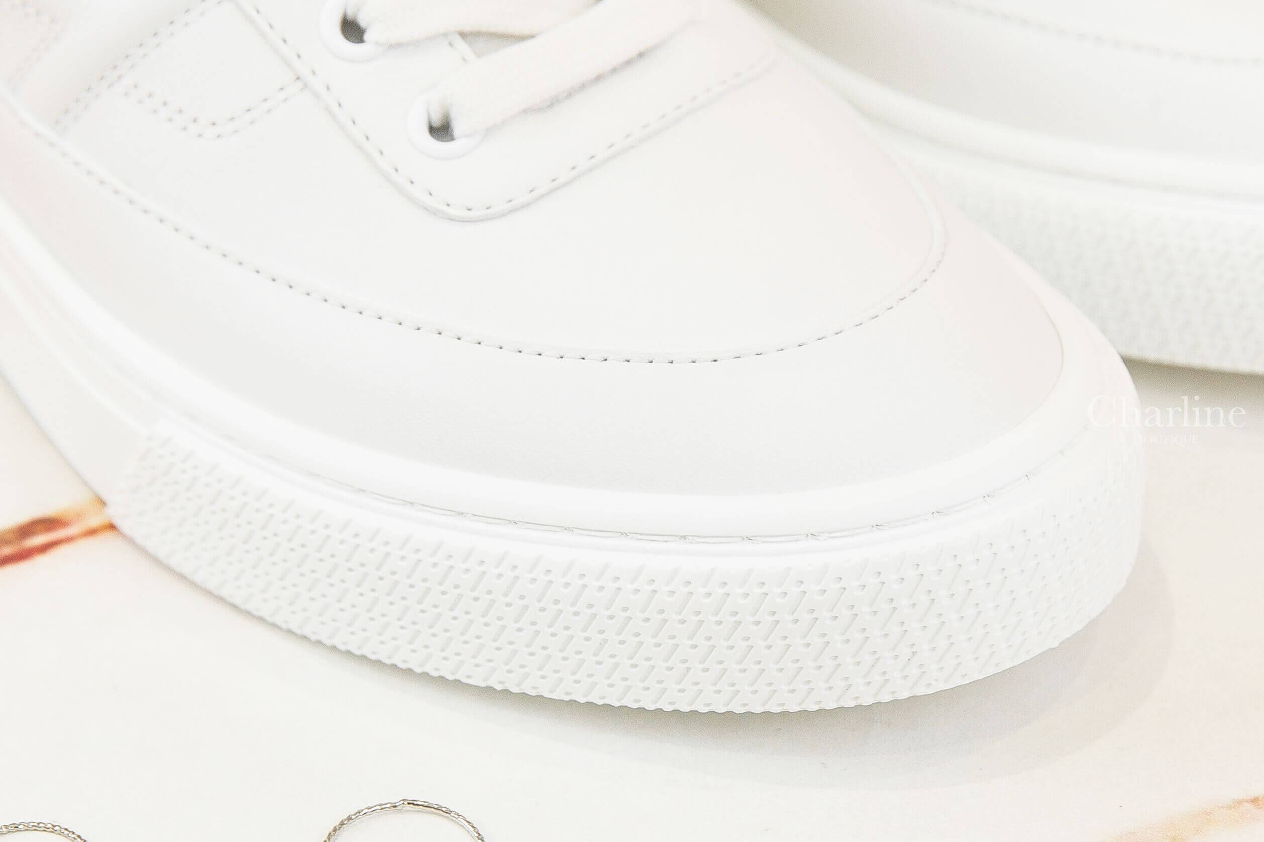 Hermès Keep Sneaker 白色側面H小牛皮運動穆勒鞋