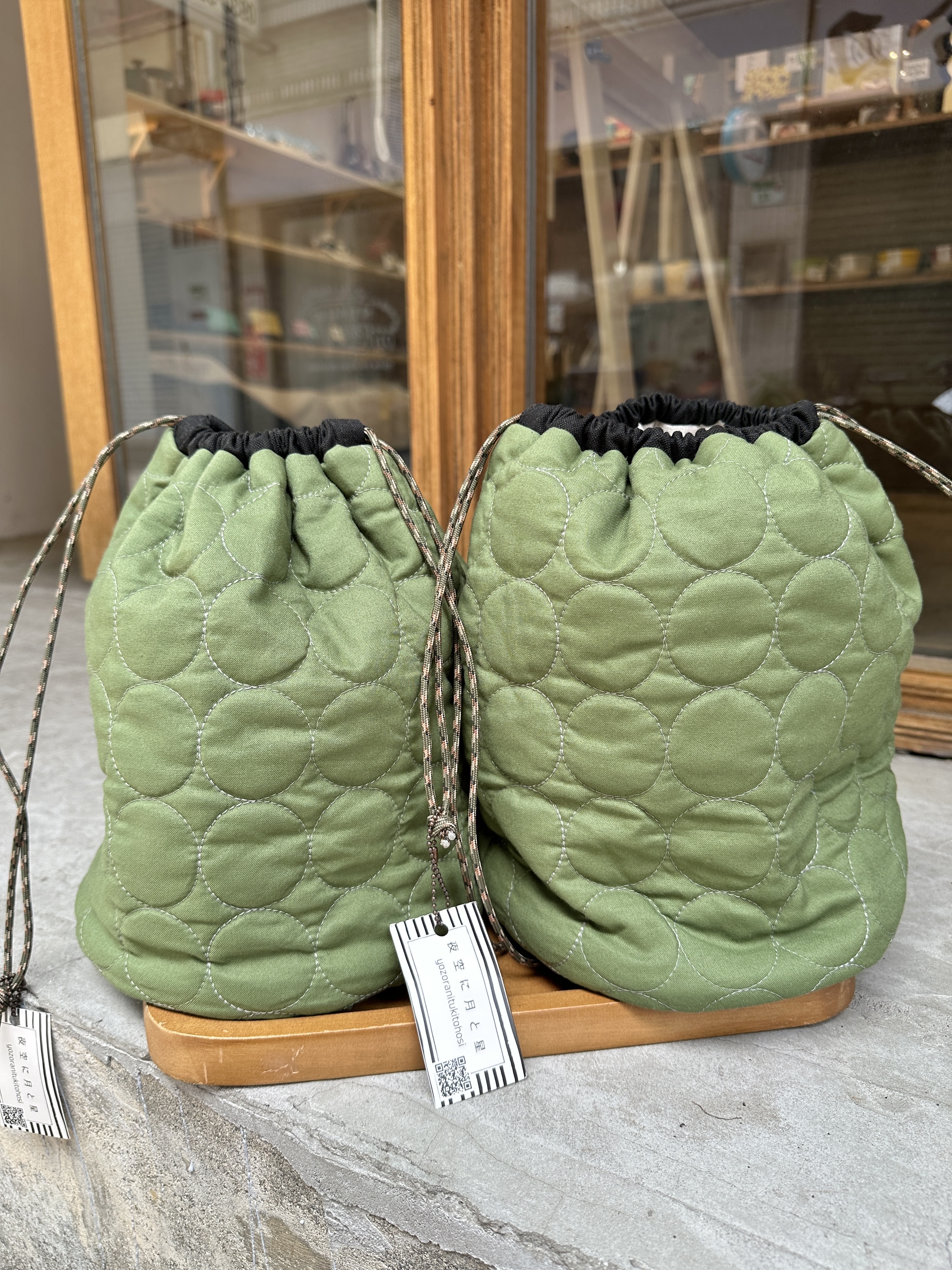 [夜空に月と星] 丹寧圓底束口包 | yozora04