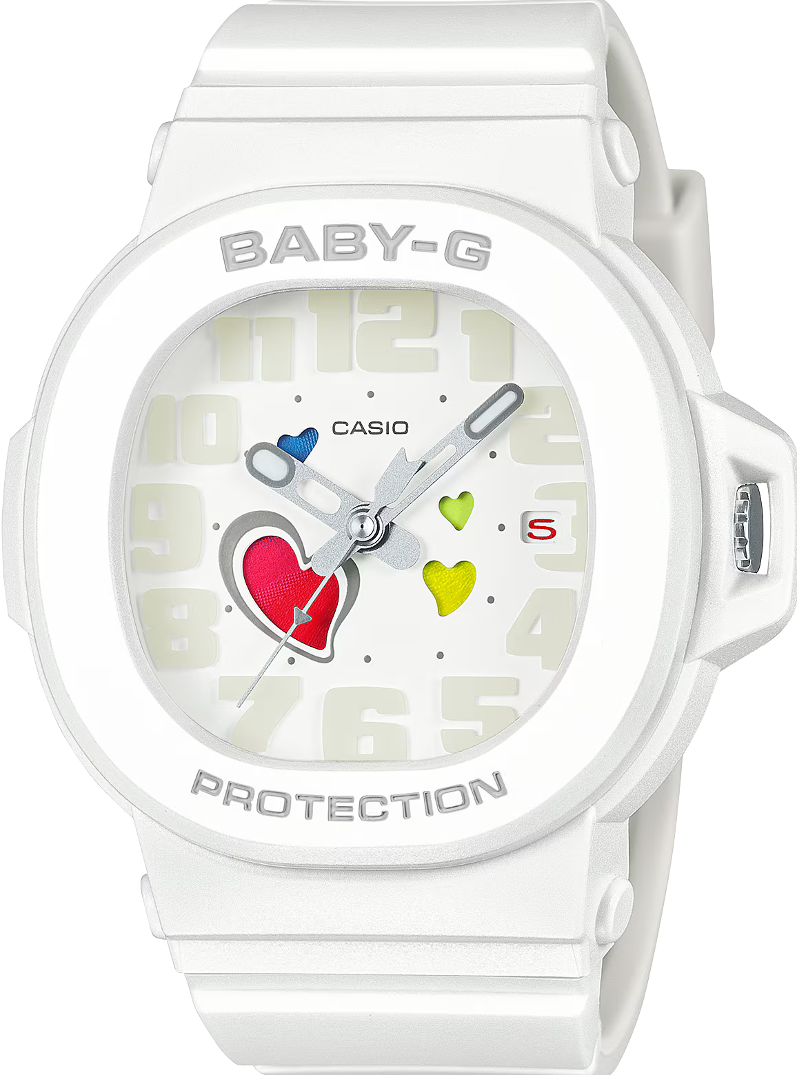 萬年鐘錶 - BABY-G G+PLUS   可拆卸錶圈繽紛變換愛心指針防水運動錶 BGA-10-7A  錶徑 : 42.1 MM