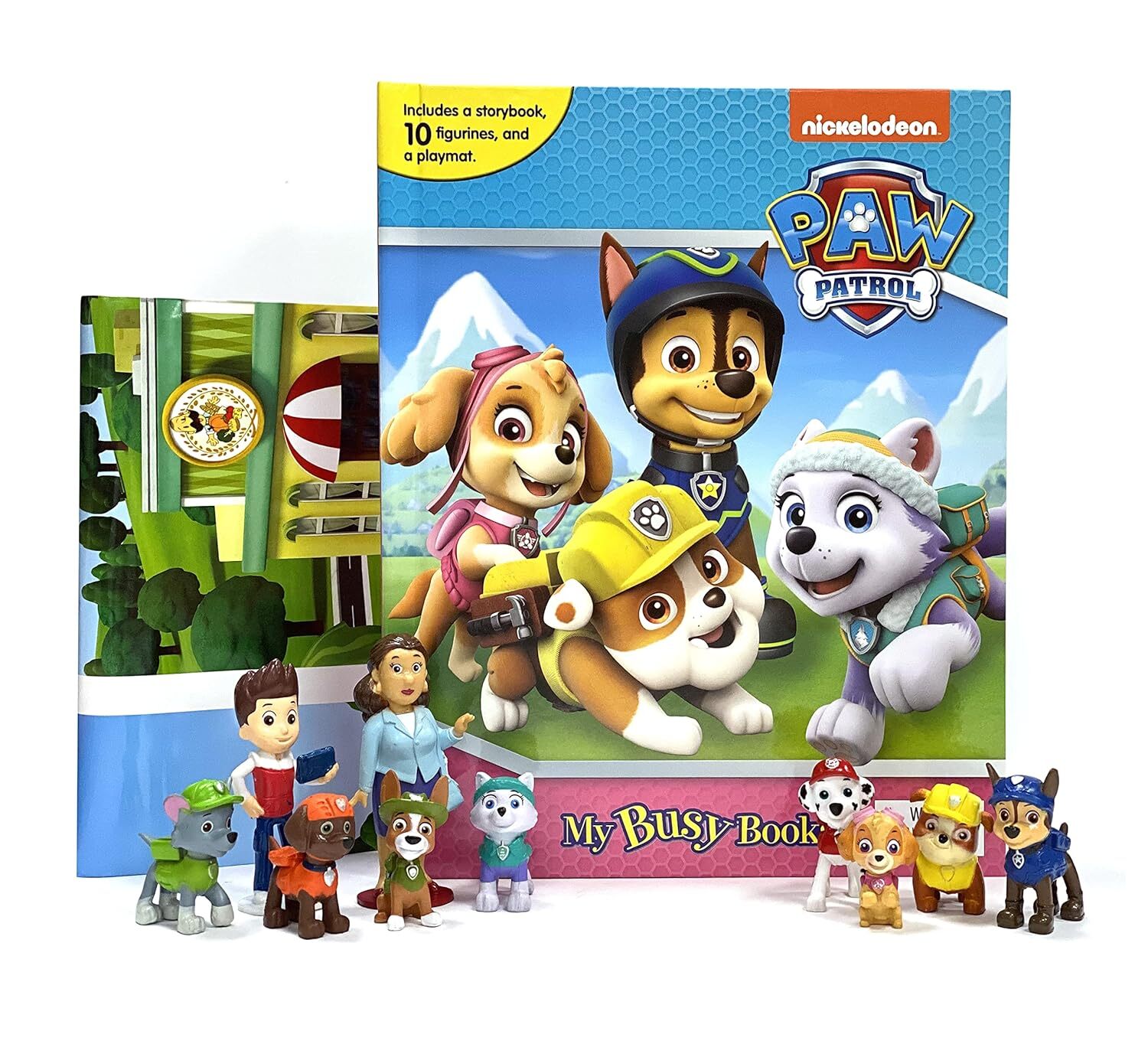 Paw Patrol My Busy book 10 Figurines and a Playmat