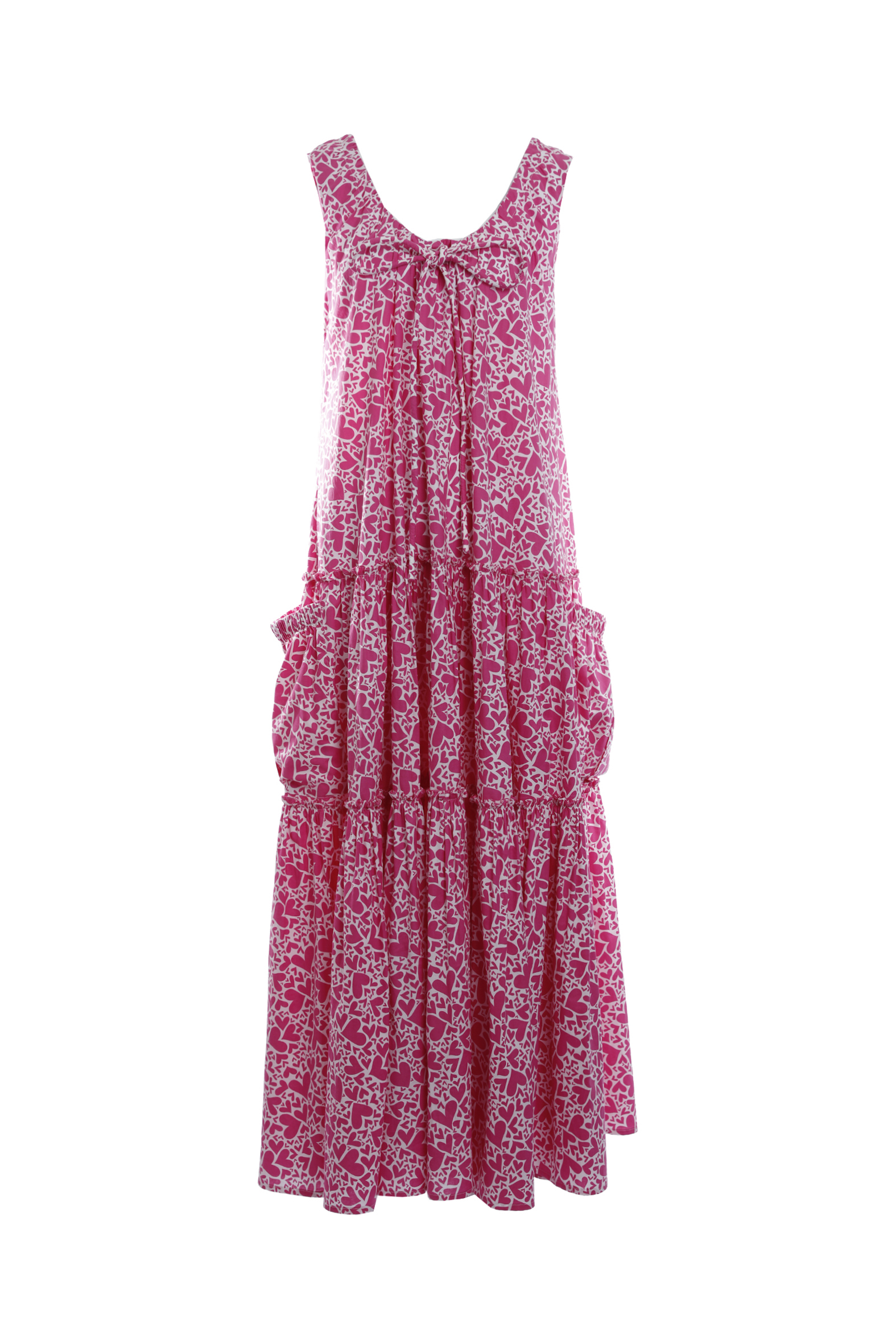 BE10091E1 無袖滿版愛心大傘擺長洋