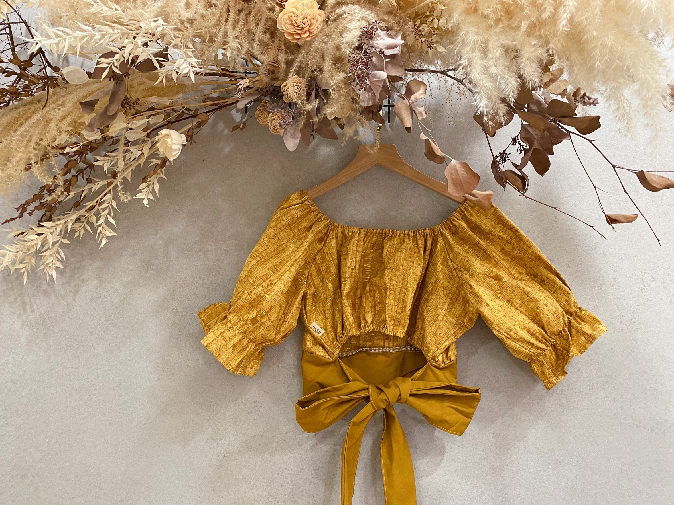 黃燙金刷色 媽咪茉莉上衣