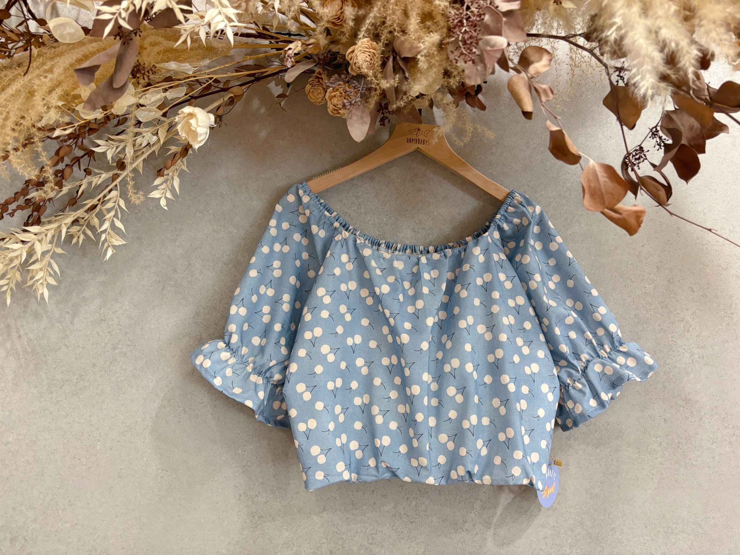 藍櫻桃 媽咪茉莉上衣