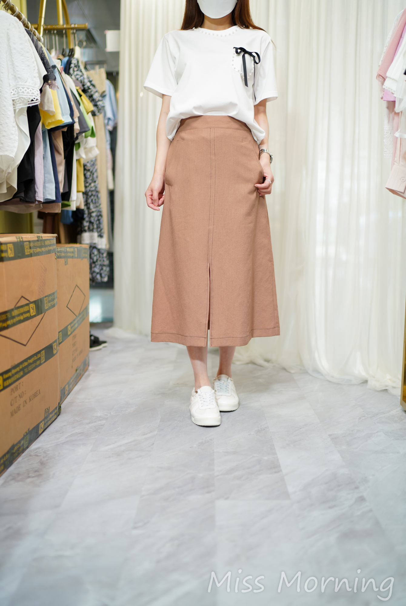 高質棉釘珠領tee(14603)