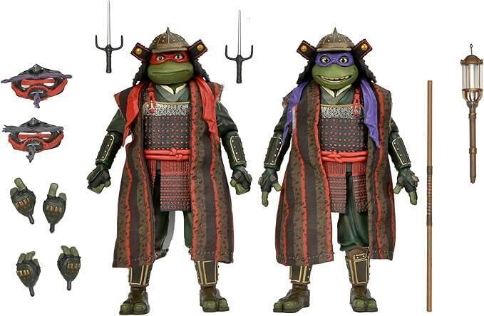 NECA 代理版 可動 7吋 忍者龜3 Turtles In Time 多納太羅&拉斐爾 2入組