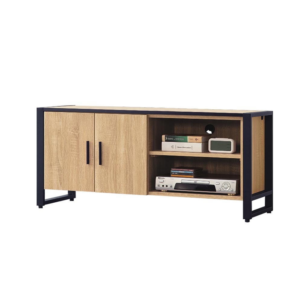 艾南3.9尺工業風電視櫃/長櫃/視聽櫃(梧桐色)