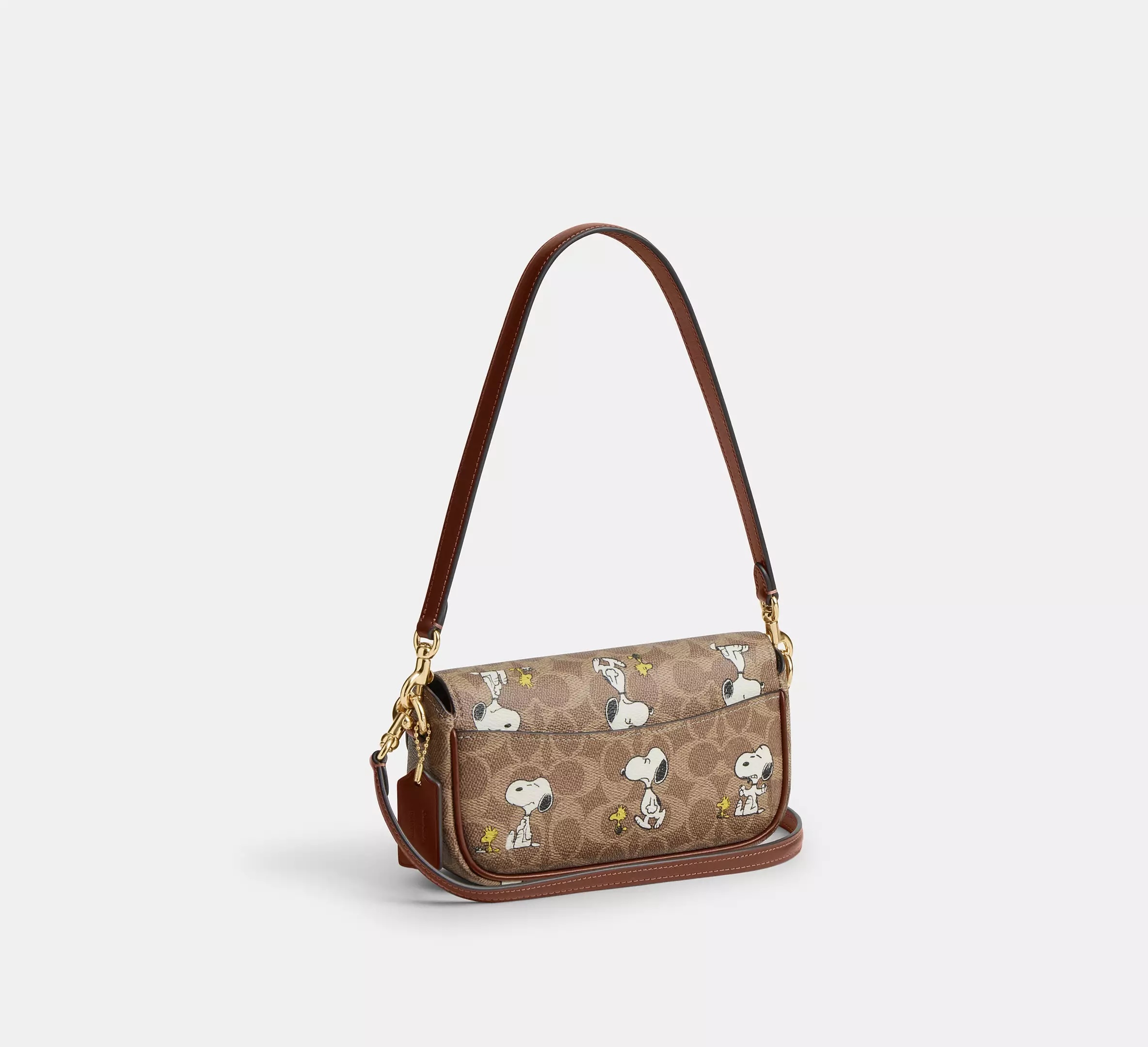 Coach X Peanuts Hailey Flap Bag In Signature Canvas With