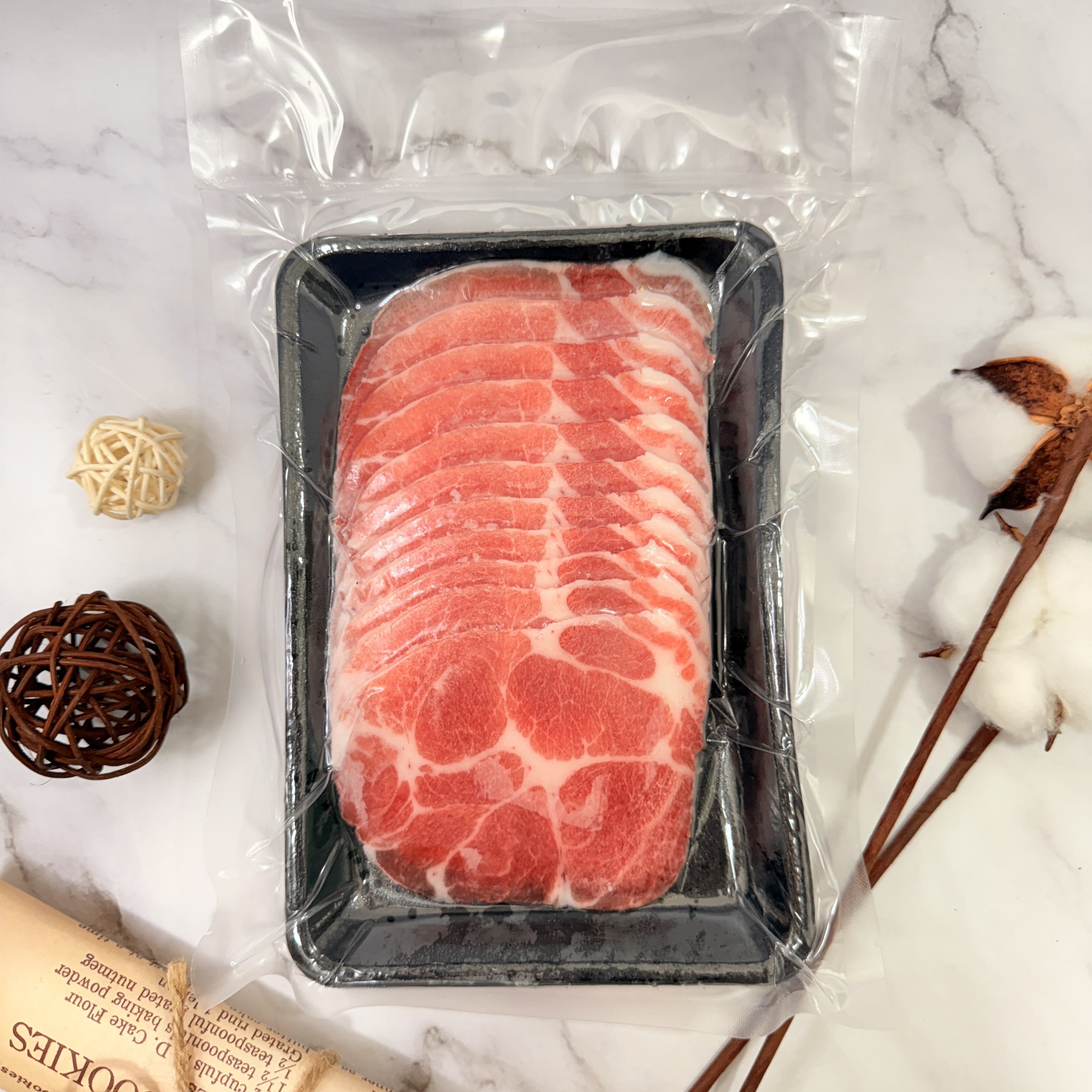 台灣黑豬梅花火鍋肉片200g