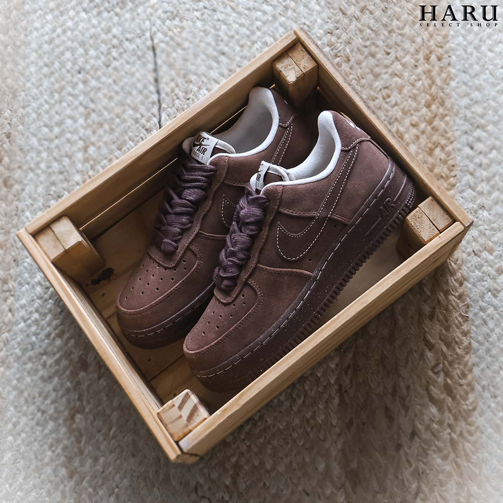 韓國限定 NIKE AIR FORCE 1 "CACAO WOW" AF1 奶油摩卡棕 美拉德 小熊棕 女生復古休閒鞋 FQ8901-259