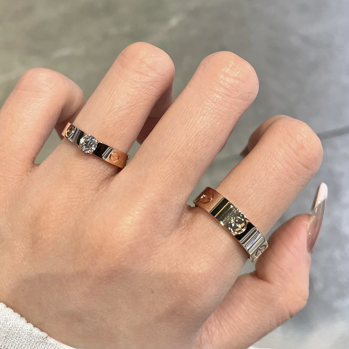 18k ct’love經典鑽釘水鑽戒’高奢定製戒