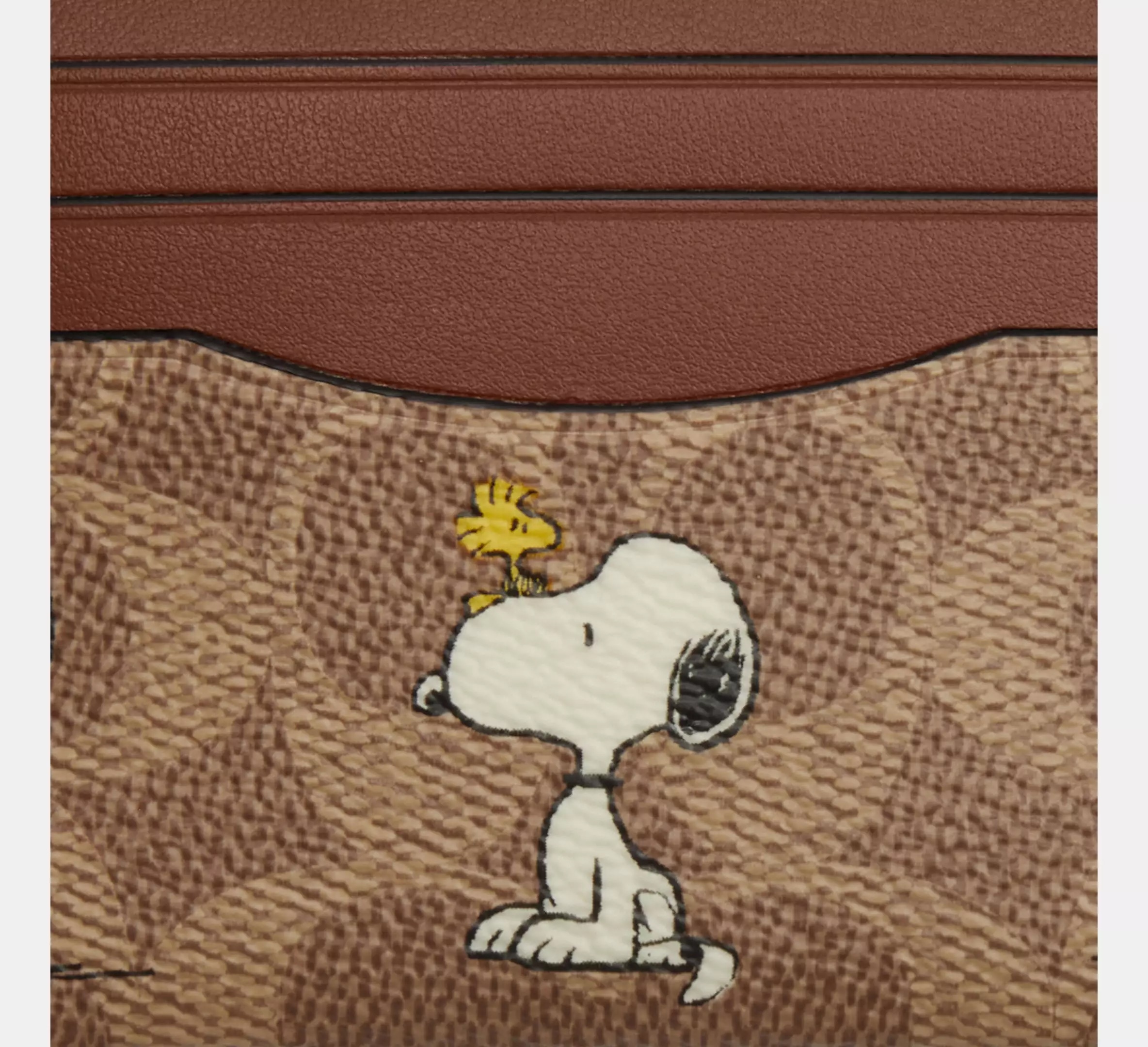 Coach X Peanuts Slim Id Card Case In Signature Canvas With