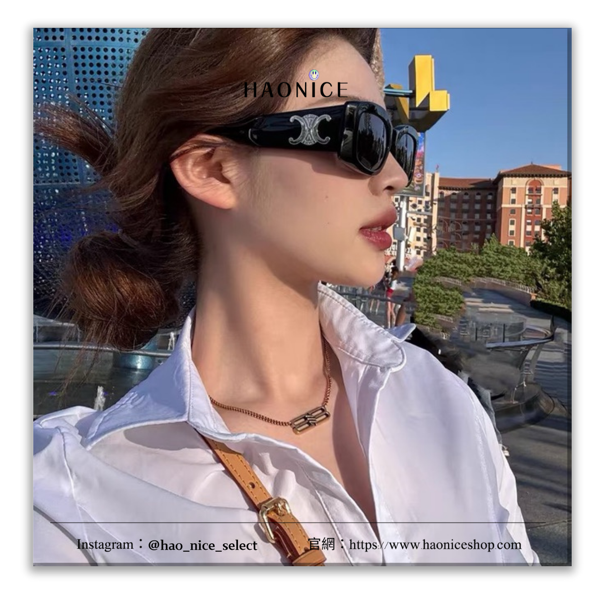 【HAO NICE】嘻哈風格✨Balenciaga巴黎世家 上海經銷商 經典鏤空字母logo銀色項鏈 吊墜 可調節