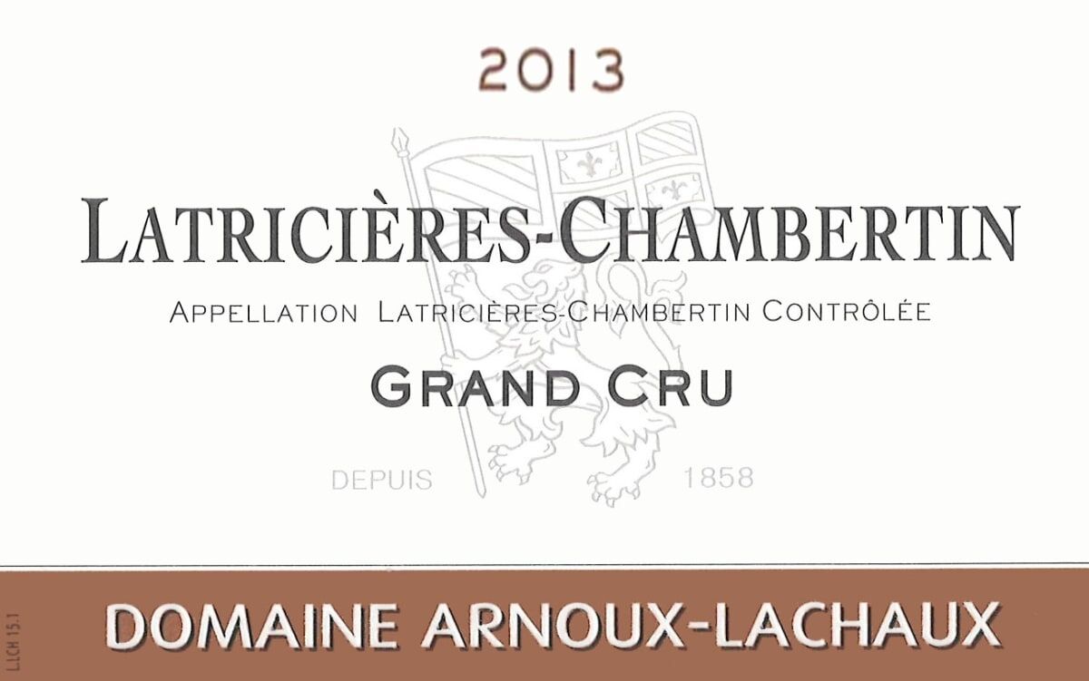 Arnoux Lachaux Latricieres Chambertin Grand Cru 2013 (BH93)