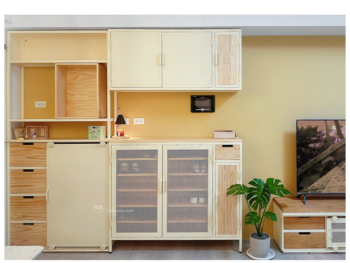 不再侷限工業風! 訂製實木櫃也能打造奶油風