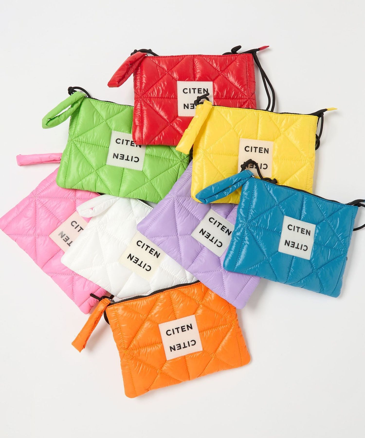 預購┃日本 CITEN 彩色 絎縫 拉鍊 側背包 小包