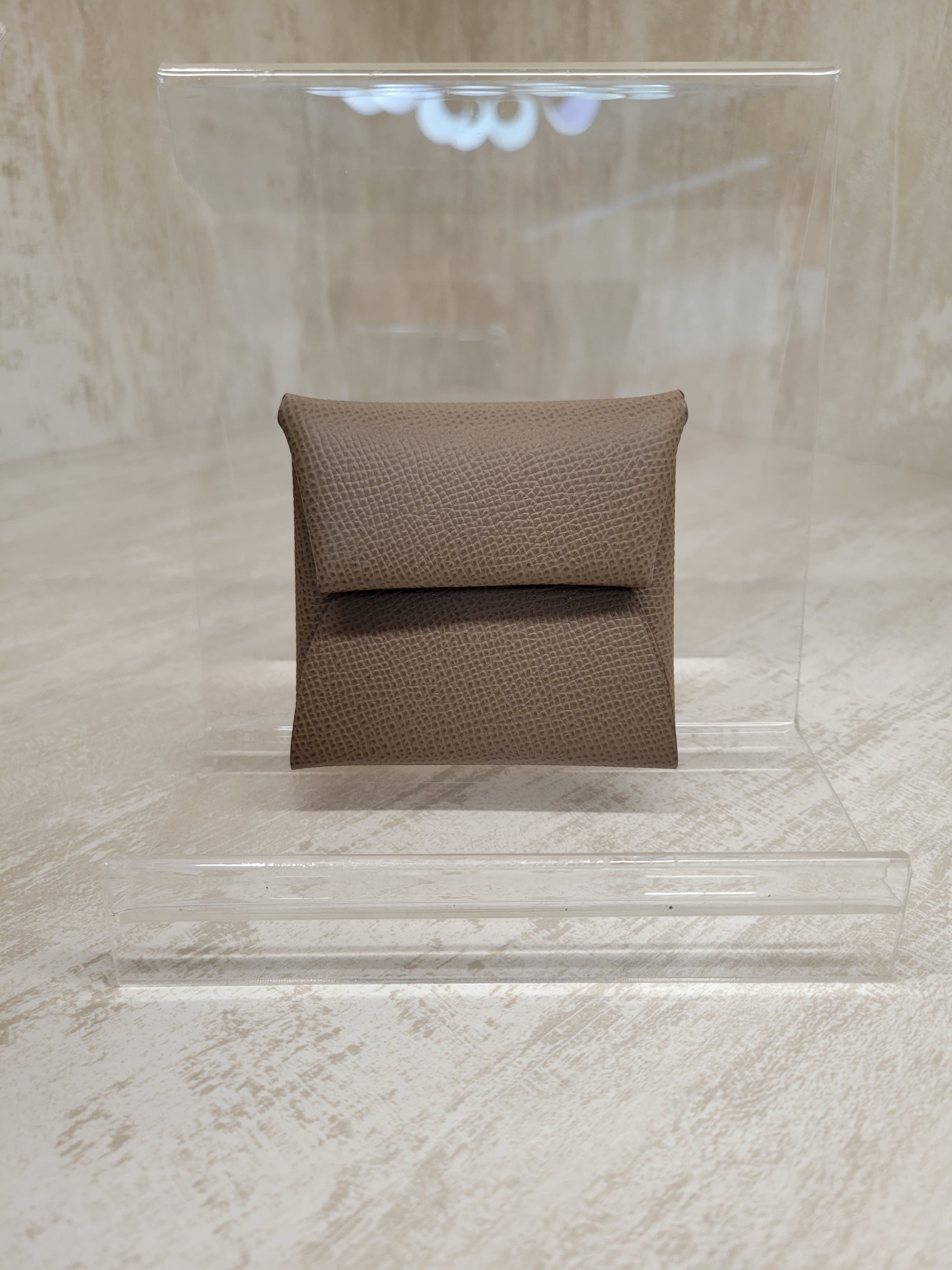 Hermes Bastia ETOUPE EPSOM 零錢包 大象灰