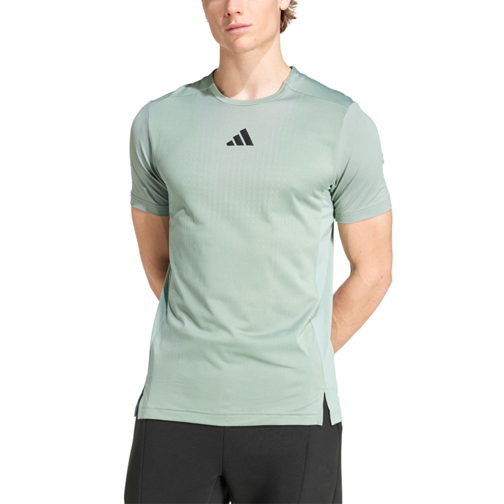 Adidas AirChill Tee 男款 淺綠色 三葉草 愛迪達 涼感 排汗 運動 上衣 短袖 JI8197