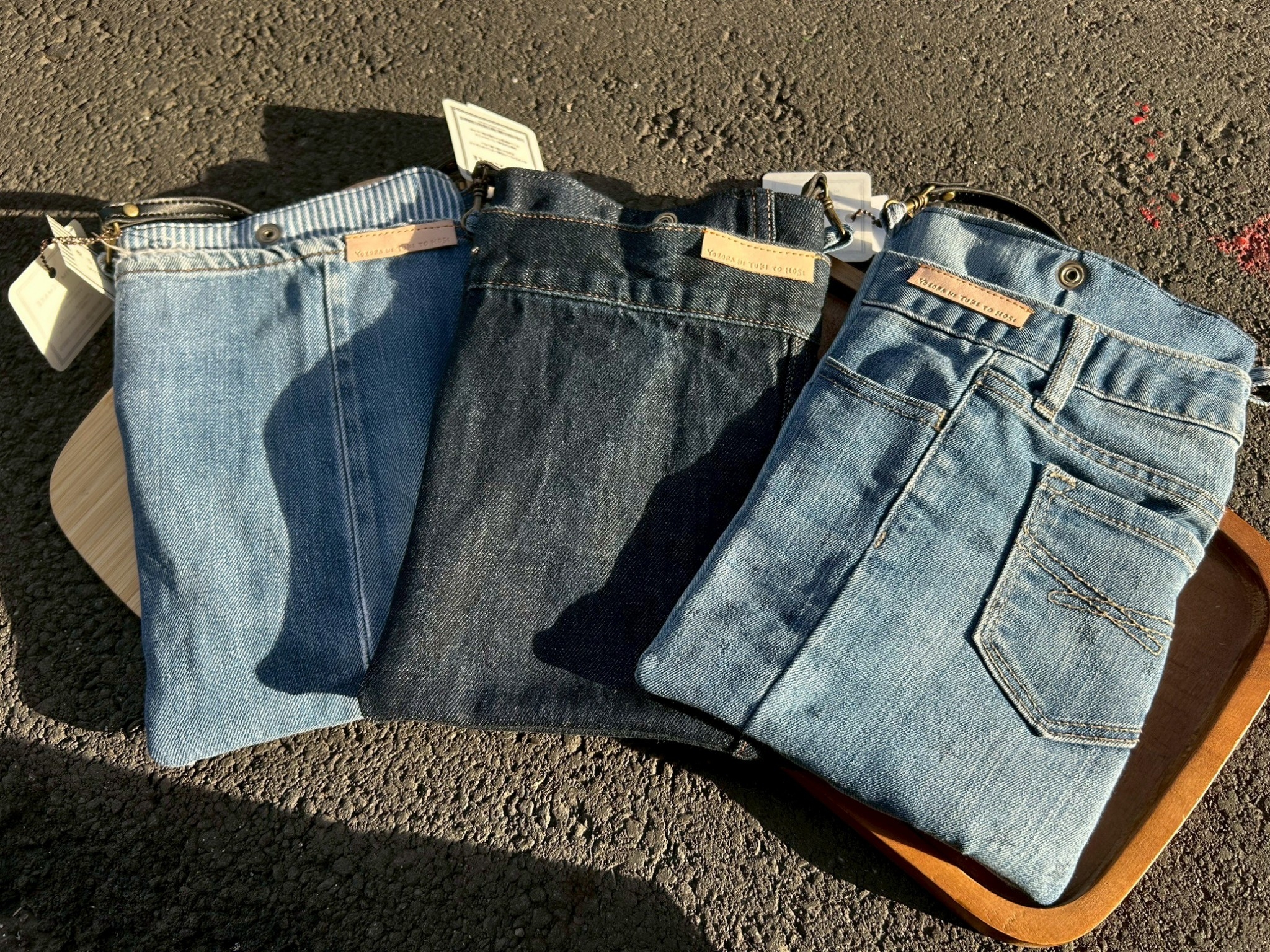 [夜空に月と星] 丹寧拼布斜背包 | yozora06