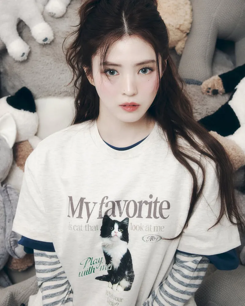 FILA "MY FAVORITE THINGS" 貓咪款 短TEE OVERSIZE 寬鬆 韓韶禧同款 女款