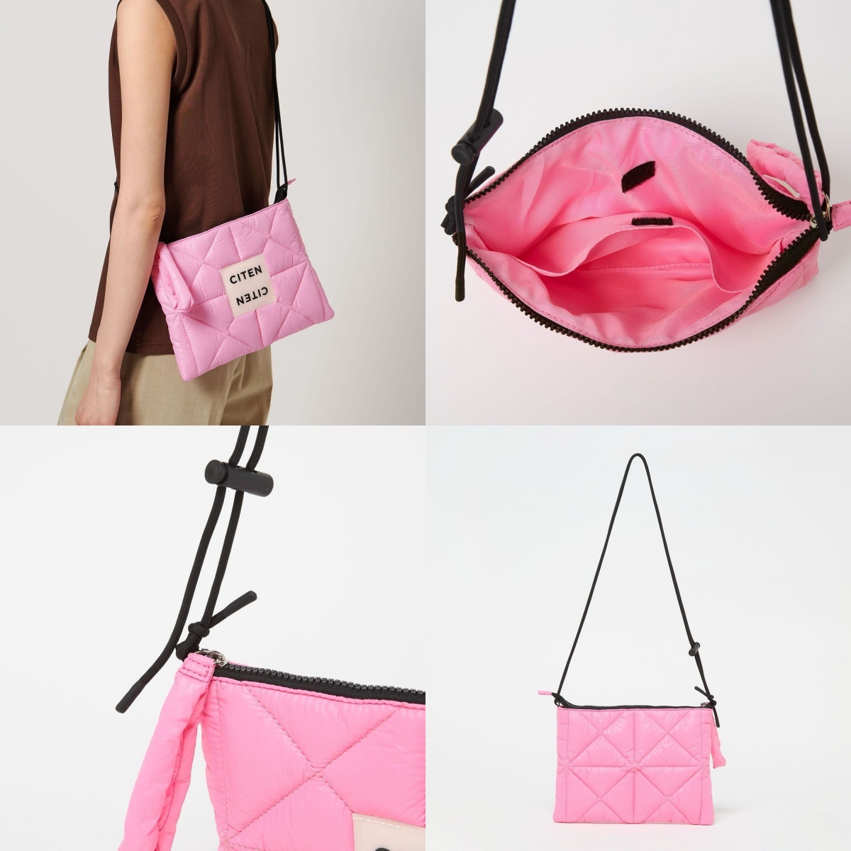 預購┃日本 CITEN 彩色 絎縫 拉鍊 側背包 小包