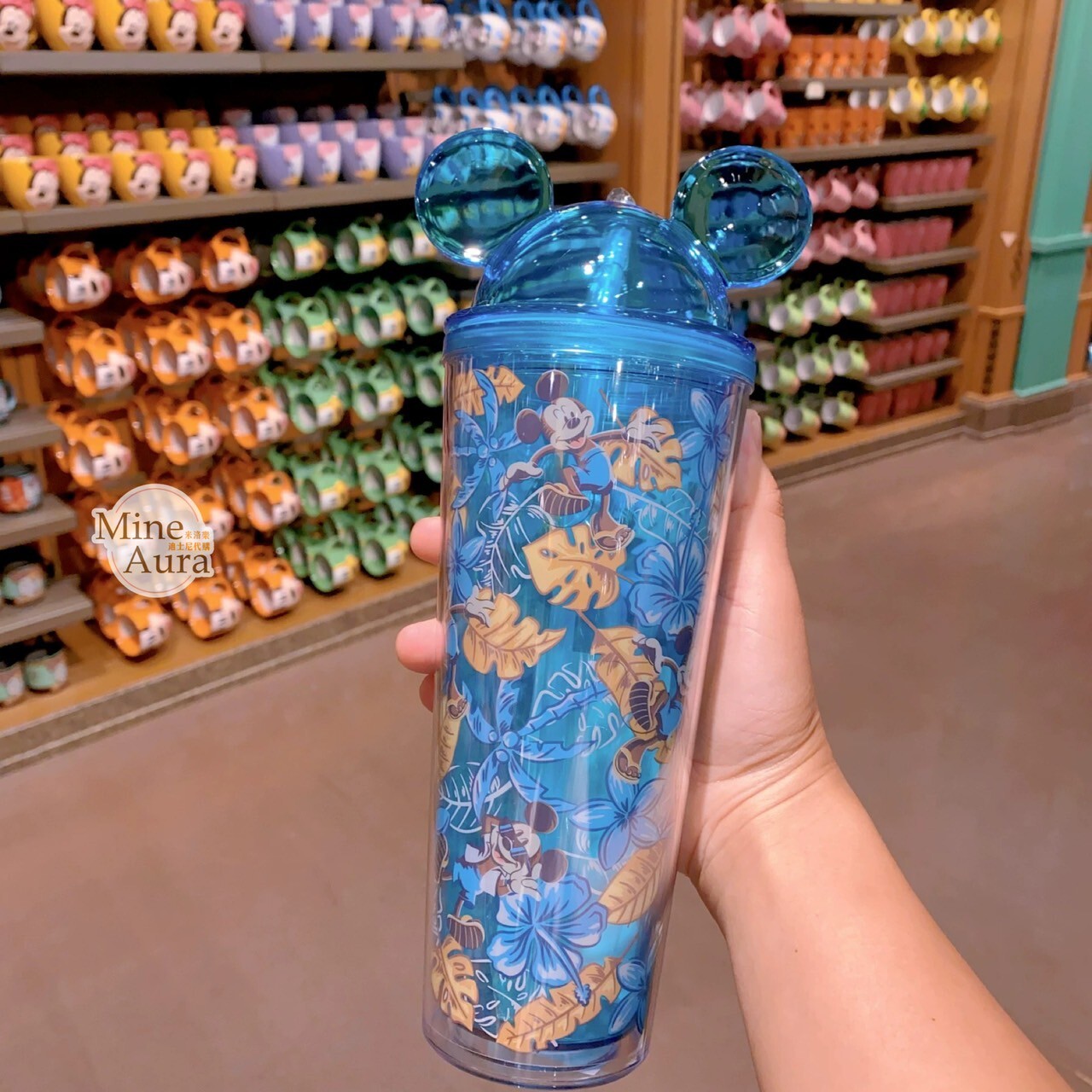 米奇 Mickey 米妮 Minnie 圖案 米奇頭 造型 吸管 水杯 飲料杯 -上海迪士尼樂園