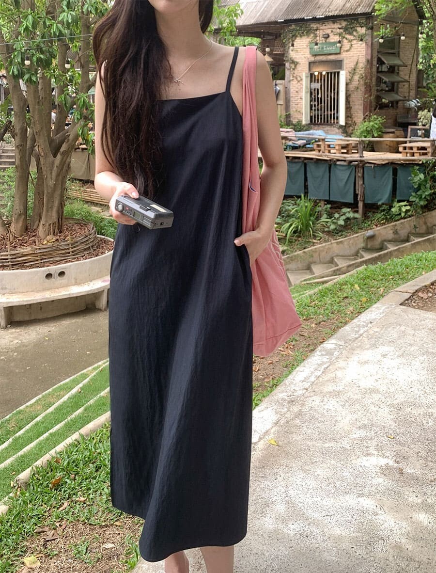 韓國Cherrykoko授權 夏涼後抓皺綁帶側開岔洋裝【MADE, CRKO】系列