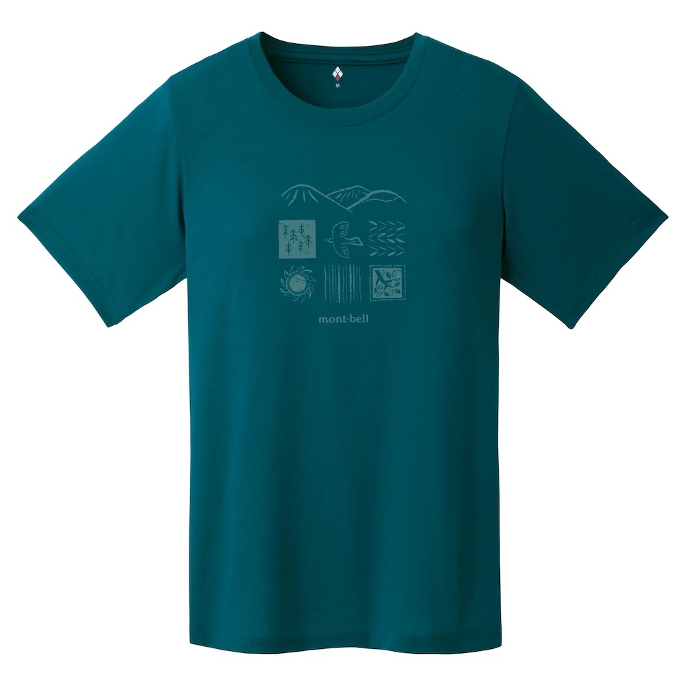 Mont-bell Wickron T Women's 女款 短袖排汗衣 快乾排汗T恤 (MOUNTAIN NATURE) 1114858-BGN 藍綠 [HappyOutdoor]