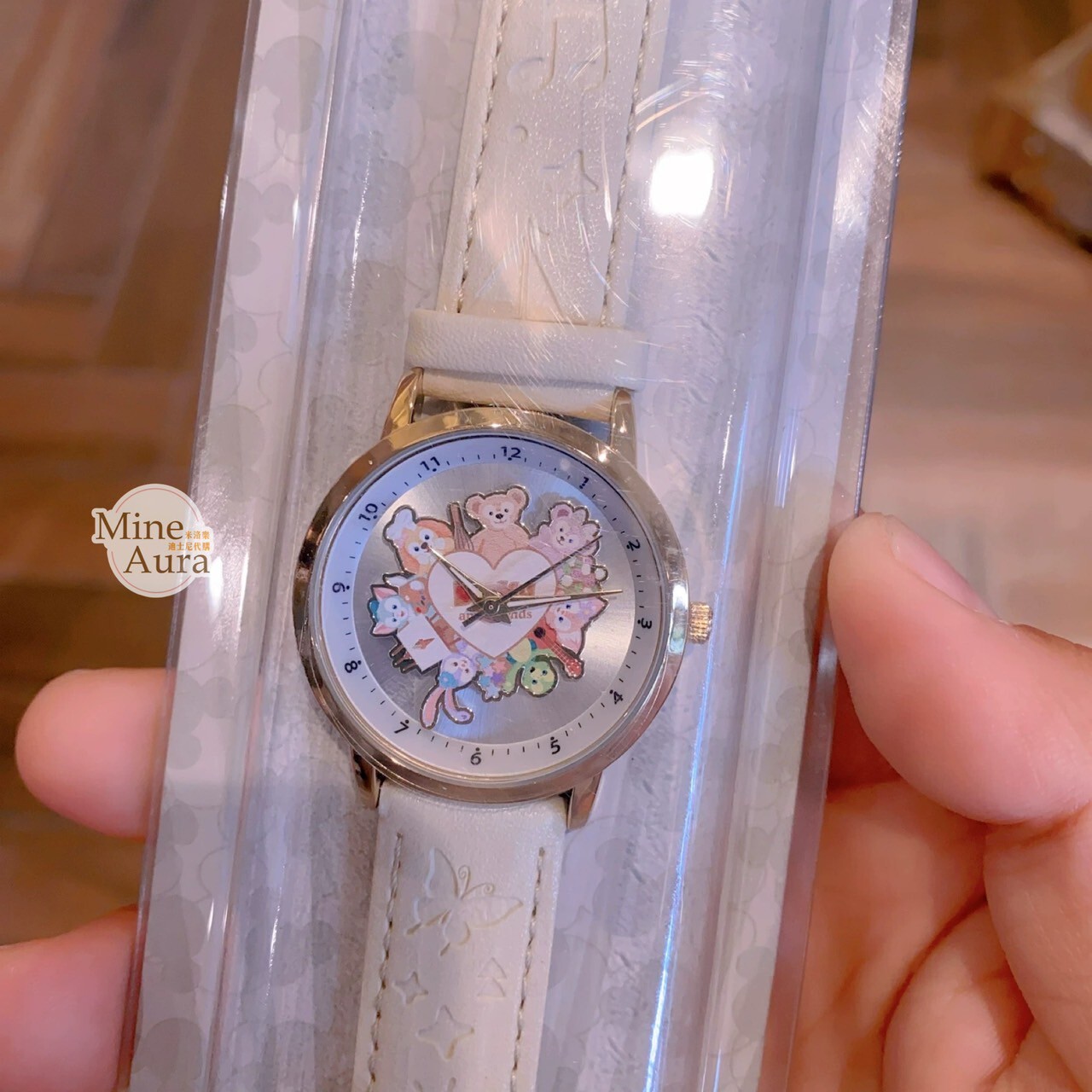 達菲 Duffy 與好友們 大集合 愛心圖案 成人手錶 -上海迪士尼樂園