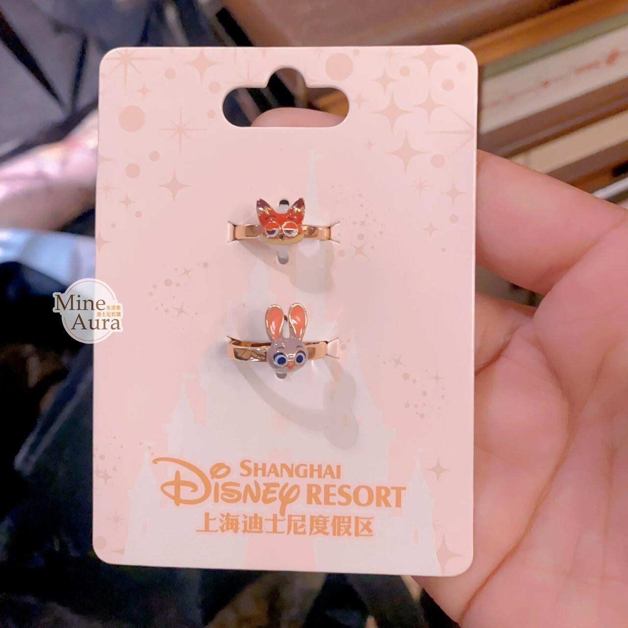 哈茱蒂 Judy 兔 胡尼克 Nick 大頭造型 戒指 2入組 動物方城市 Zootopia -上海迪士尼樂園