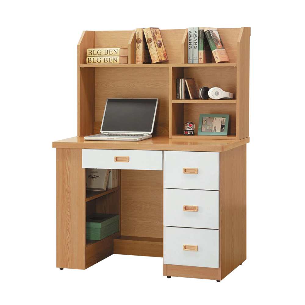 威森3.5尺多功能四抽書桌(上座+下座)