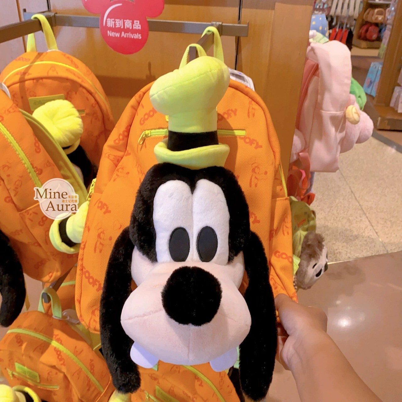 高飛狗 Goofy 絨毛 大頭造型 後背包 -上海迪士尼樂園