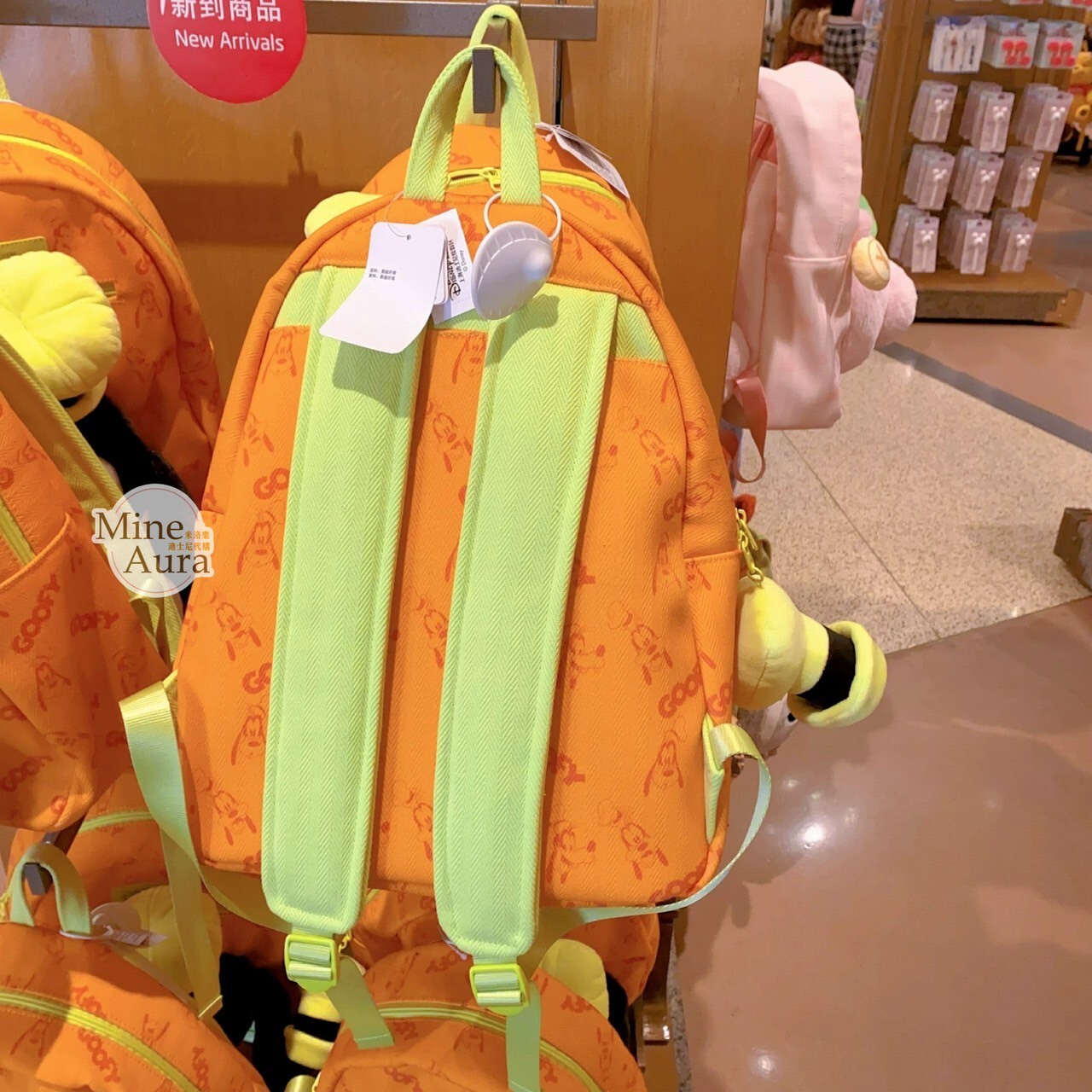 高飛狗 Goofy 絨毛 大頭造型 後背包 -上海迪士尼樂園