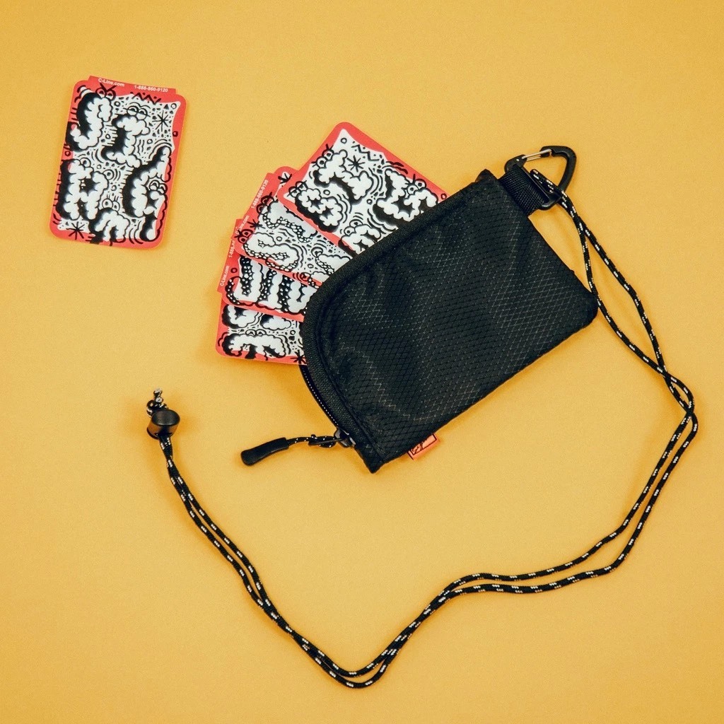 Sight clothing - X隨身背/可收納 防潑水零錢小側包 - 極黑