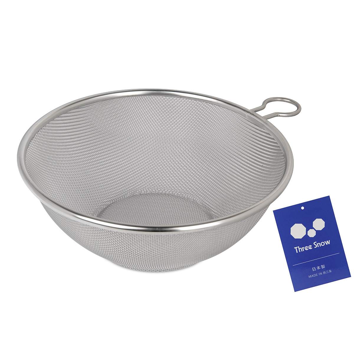 日本 三雪 Three Snow 22cm 不銹鋼篩連掛環 -31308