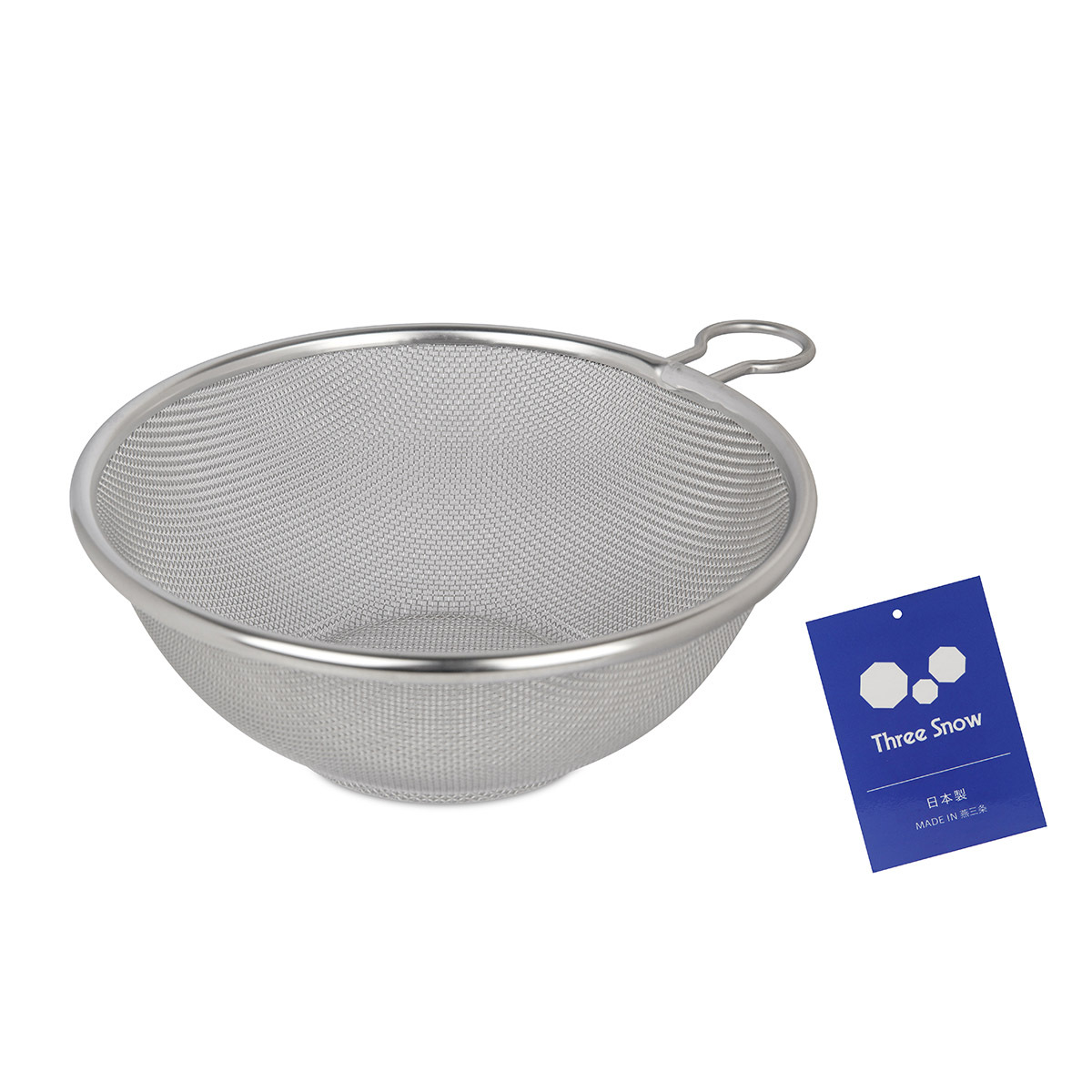 日本 三雪 Three Snow 19cm 不銹鋼篩連掛環 -31309
