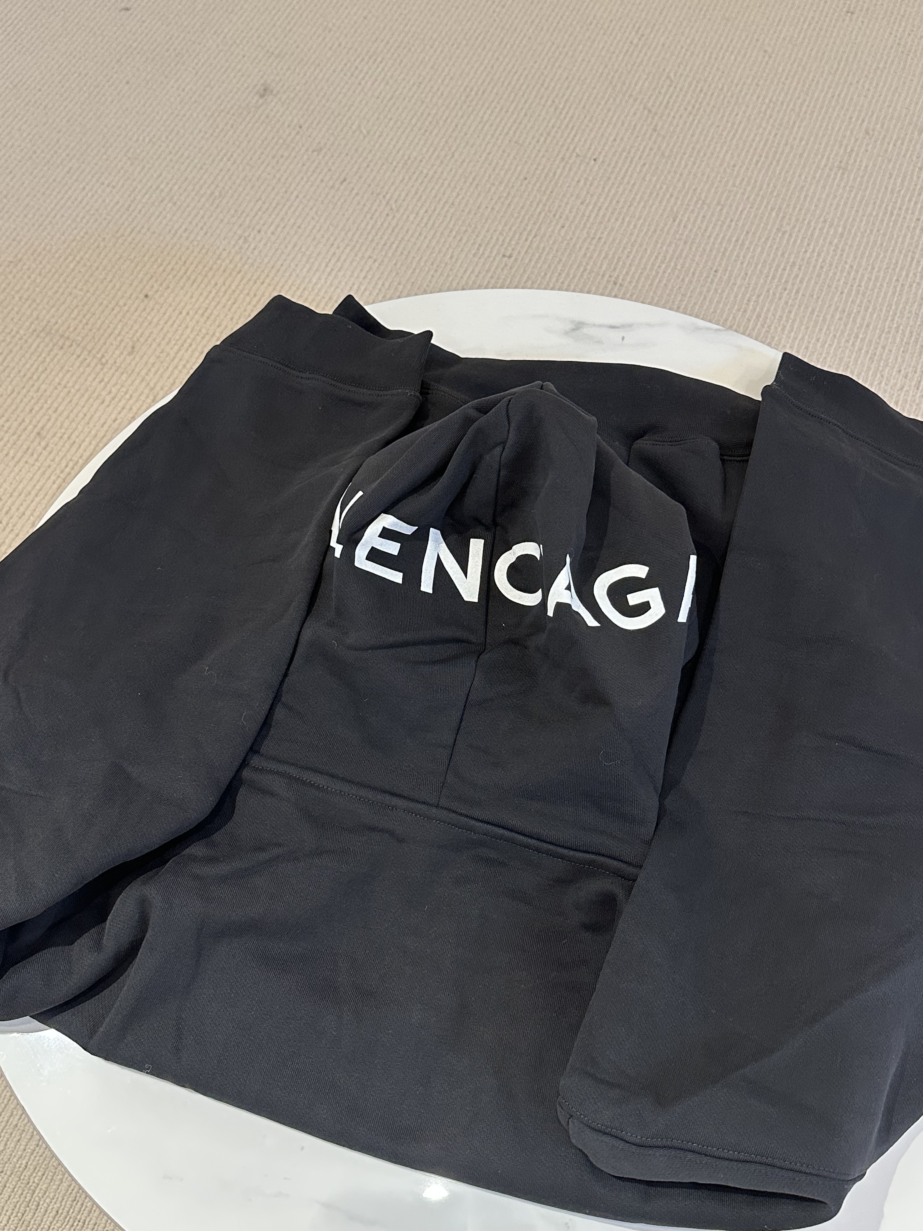 GIVENCHY FW22 Logo印花休閒連帽衛衣 黑色